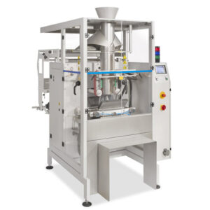 Die Vertikale Schlauchbeutelmaschine 350 in Seitenansicht.