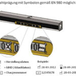 Prägung in der Siegelnaht mit Erklärung