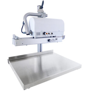 Durchlaufschweißgerät MSP Plus mit Beutelauflage zur Produktunterstützung.