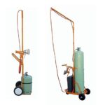 Gasflaschentransportwagen mit Gasflaschen