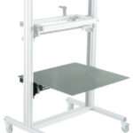 Höhenverstellbare Beutelauflage mit fahrbarem Untersatzt