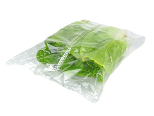 Salatblätter verpackt in eine Folie