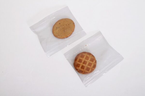 Eine Verpackung von Keksen als Musterverpackung von Schlauchbeuteln