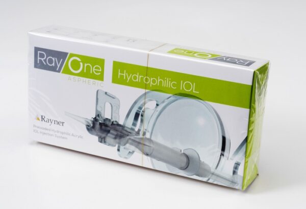 Eine Verpackung von Hydrophilic IOL als Muster für Verpackungen mit Falteinschlag.