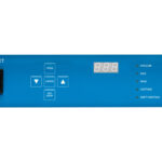 Ein Display mit verschiedenen Einstellmöglichkeiten und An- und Ausschalter.