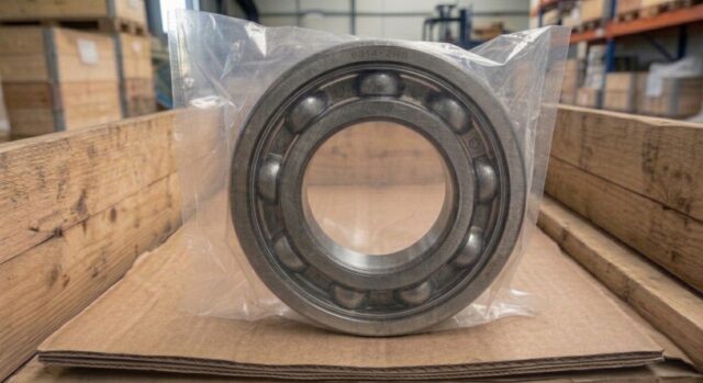 Lagerteil in LDPE-Folie verpackt